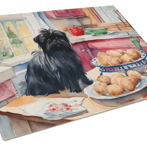 Affenpinscher Christmas Cookies Glass Cutting Board