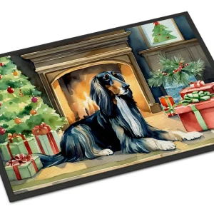 Afghan Hound Cozy Christmas Doormat